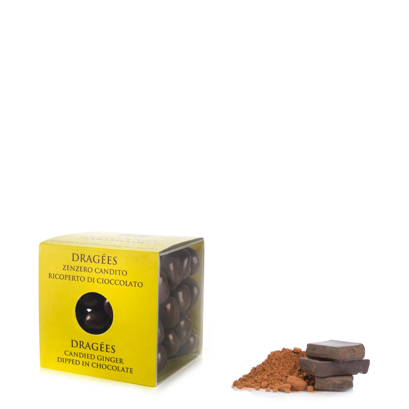 Dragées zenzero candito ricoperto di cioccolato fondente 120g T'A Milano | Eataly