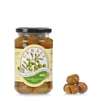 Olive Verdi Schiacciate in Salamoia
