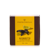 Sicilian lemon peels coated in dark chocolate