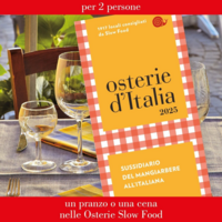 Un pranzo o una cena nelle Osterie Slow Food 2025 | Box per 2 persone