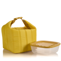 Contenitore ermetico trasparente con coperchio giallo