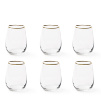 Bicchieri con Bordo Oro 47cl 6pz