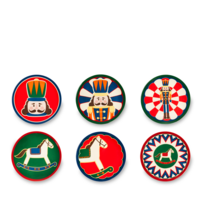 Piattini Aperitivo 6 pezzi Vintage Christmas