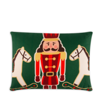 Cuscino Arredo Vintage Christmas Schiaccianoci 50x40cm