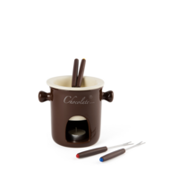 Set per Fonduta Chocolate in ceramica 7 pezzi