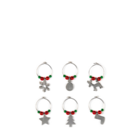 Segnabicchieri in metallo 6pz