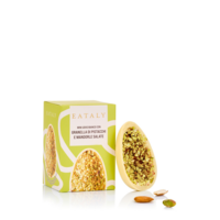 Mini Weißes Ei mit Pistazien- und gesalzenen Mandelstückchen