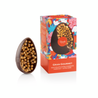 Uovo di cioccolato fondente 70% con nocciole intere Nocciola Piemonte IGP