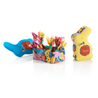 Latta bunny di cioccolatini assortiti con frutta secca salata senza glutine