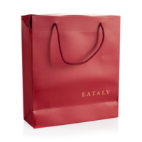 Borsa di carta bordeaux con manici